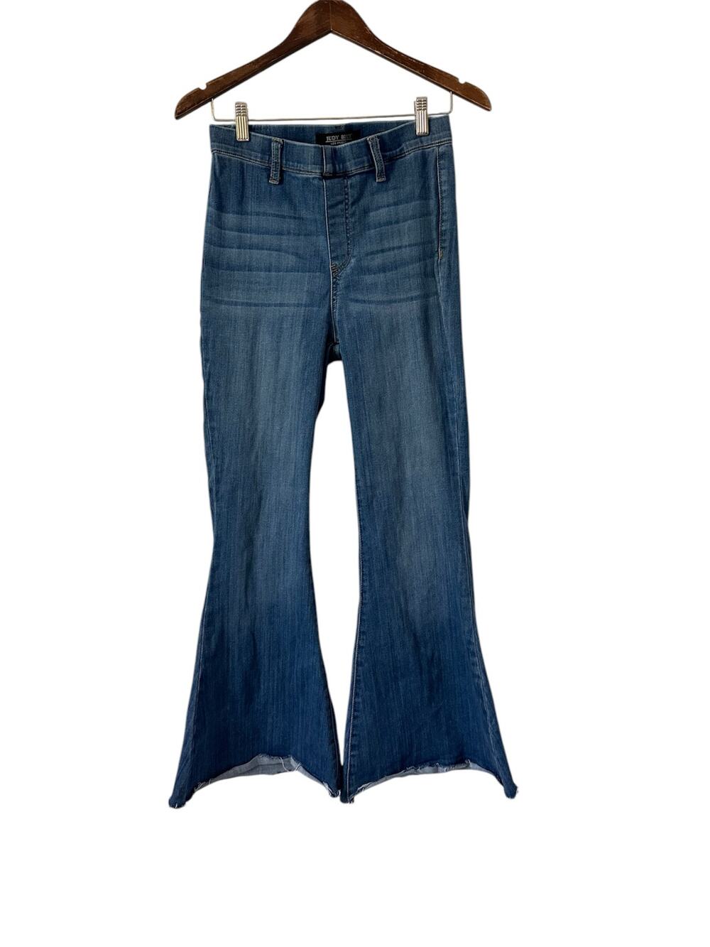 Judy Blue Pull On Super Flare Wide Leg Jeans size 27/5